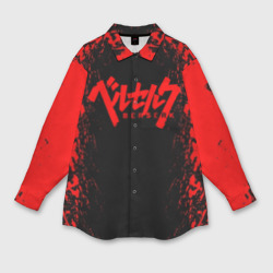 Мужская рубашка oversize 3D Berserk logo red