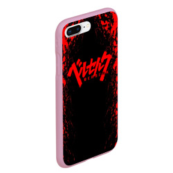 Чехол для iPhone 7Plus/8 Plus матовый Berserk logo red - фото 2