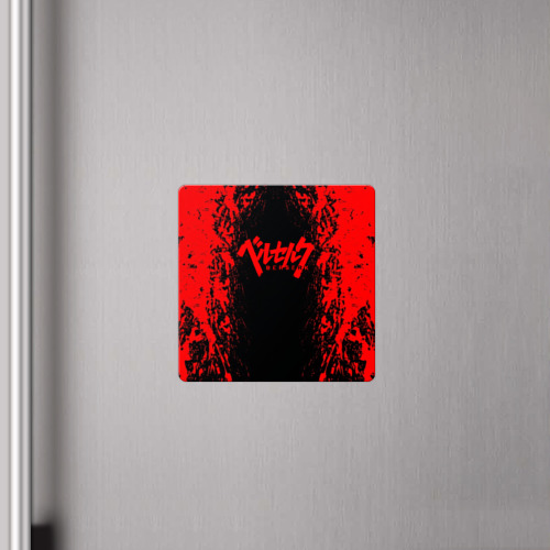 Магнит виниловый Квадрат Berserk logo red - фото 4