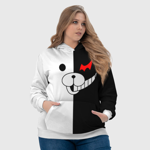 Женская толстовка 3D Monokuma капюшон Монокума, цвет 3D печать - фото 6