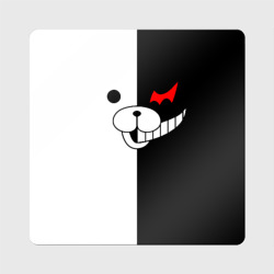 Магнит виниловый Квадрат Monokuma капюшон Монокума