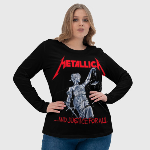 Женский лонгслив 3D Metallica Металлика Металика, цвет 3D печать - фото 6