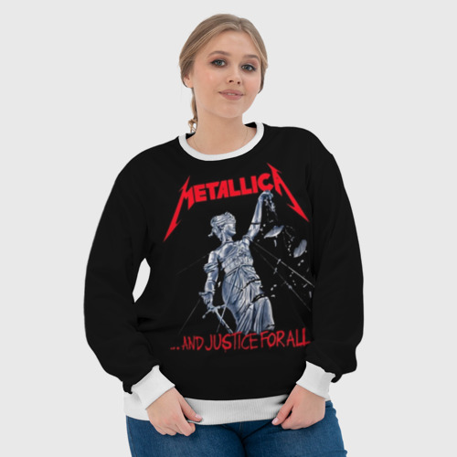 Женский свитшот 3D Metallica Металлика Металика, цвет 3D печать - фото 6