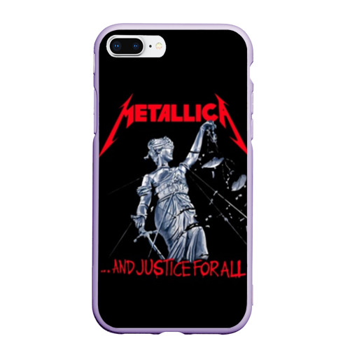 Чехол для iPhone 7Plus/8 Plus матовый Metallica Металлика Металика, цвет светло-сиреневый