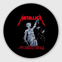 Круглый коврик для мышки Metallica Металлика Металика
