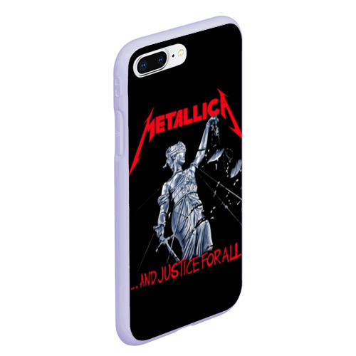 Чехол для iPhone 7Plus/8 Plus матовый Metallica Металлика Металика, цвет светло-сиреневый - фото 3