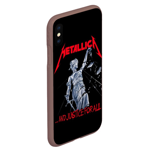 Чехол для iPhone XS Max матовый Metallica Металлика Металика, цвет коричневый - фото 3