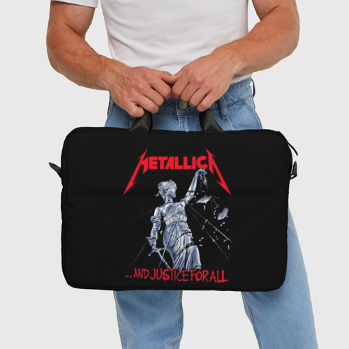 Сумка для ноутбука 3D Metallica Металлика Металика, цвет 3D печать - фото 5