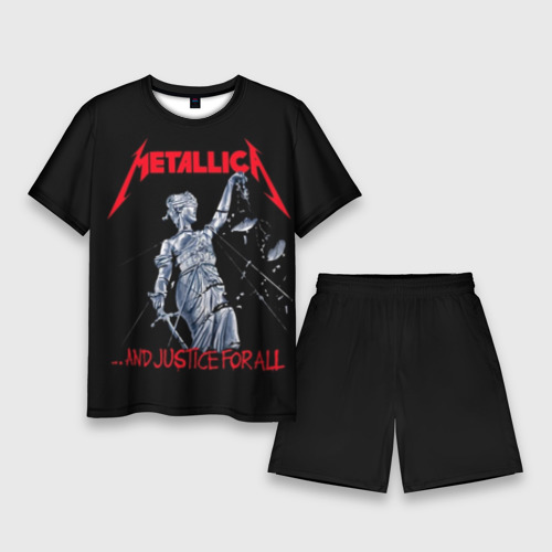 Мужской костюм с шортами 3D Metallica Металлика Металика, цвет 3D печать