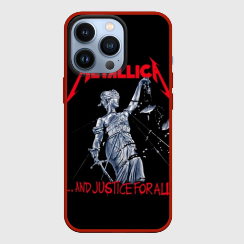 Чехол для iPhone 13 Pro Metallica Металлика Металика, цвет красный