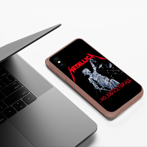 Чехол для iPhone XS Max матовый Metallica Металлика Металика, цвет коричневый - фото 5