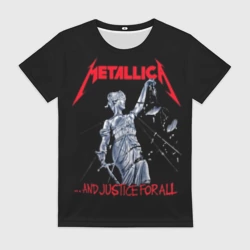 Женская футболка 3D Metallica Металлика Металика