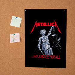 Постер с принтом Metallica Металлика Металика для любого человека, вид спереди №2. Цвет основы: белый