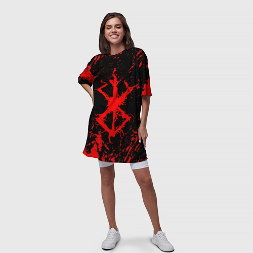 Платье-футболка 3D Berserk logo elements, цвет 3D печать - фото 5