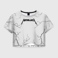 Женская футболка Crop-top 3D Metallica