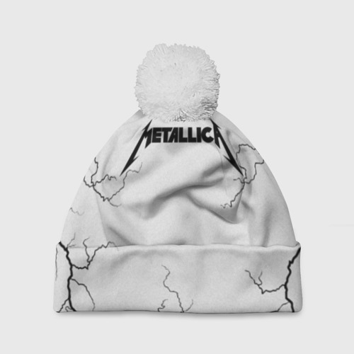 Шапка 3D c помпоном Metallica, цвет 3D печать