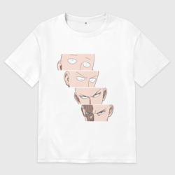 Мужская футболка хлопок Oversize Saitama Face