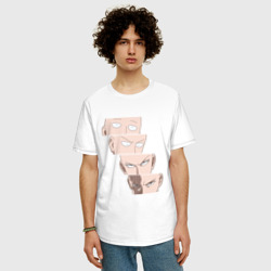 Мужская футболка хлопок Oversize Saitama Face - фото 2