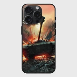 Чехол силиконовый для Apple iPhone 15 Pro матовый War thunder