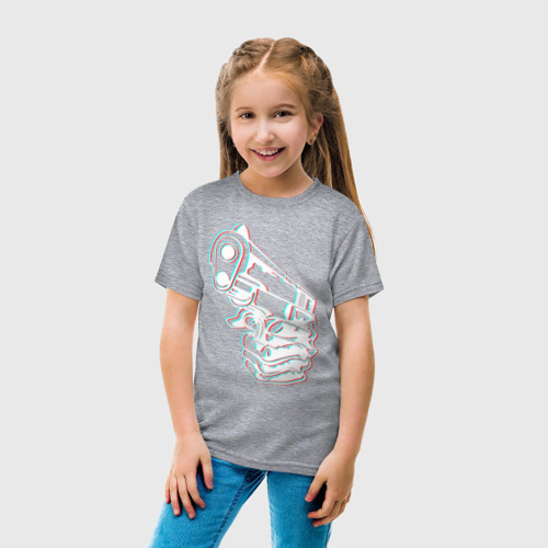 Детская футболка хлопок Ствол , цвет меланж - фото 5