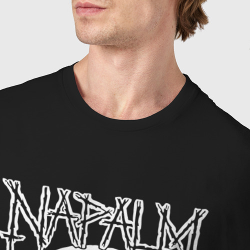 Мужская футболка хлопок с принтом Napalm Death, фото #4