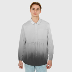 Мужская рубашка oversize 3D Death Stranding Лес - фото 2