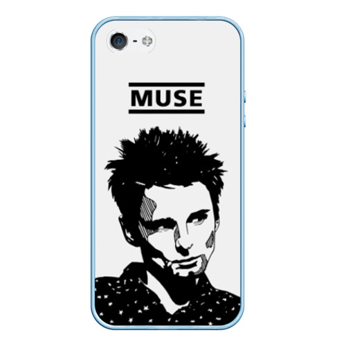 Чехол для iPhone 5/5S матовый Muse, цвет голубой