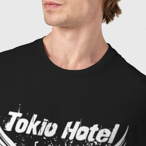 Мужская футболка хлопок Tokio Hotel, цвет черный - фото 6