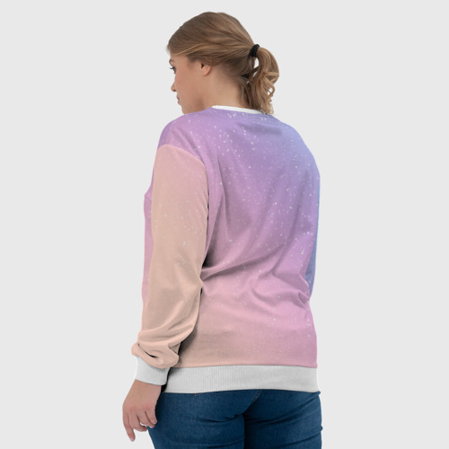 Женский свитшот 3D Фейри Тейл радужный фон, цвет 3D печать - фото 7