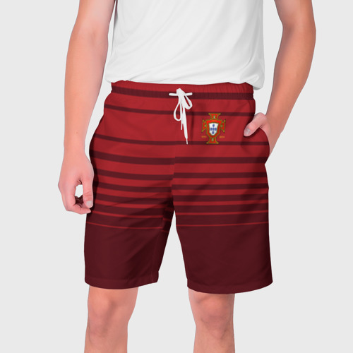 Мужские шорты 3D с принтом Сборная Португалии, вид спереди #2