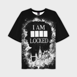 Мужская футболка oversize 3D I am locked