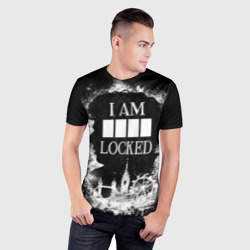 Мужская футболка 3D Slim I am locked - фото 2