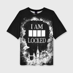 Женская футболка oversize 3D I am locked