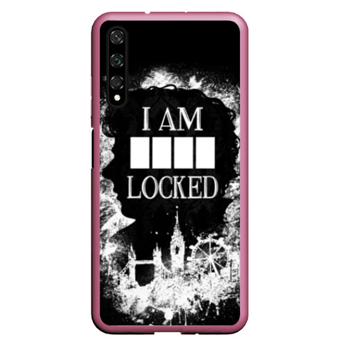 Чехол для Honor 20 I am locked, цвет малиновый