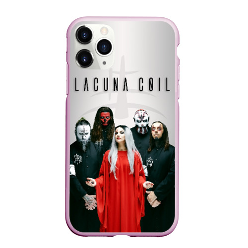 Чехол для iPhone 11 Pro Max матовый Lacuna Coil, цвет розовый