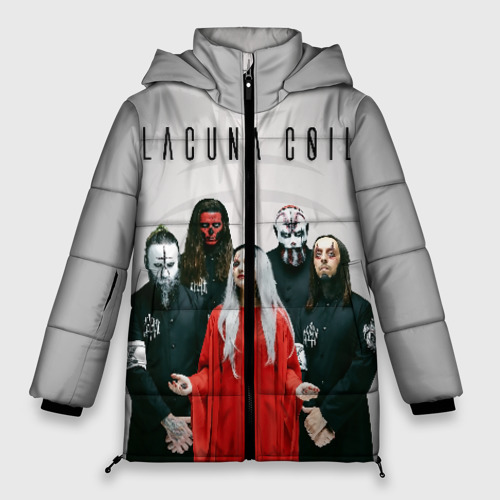 Женская зимняя куртка 3D с принтом Lacuna Coil, вид спереди #2
