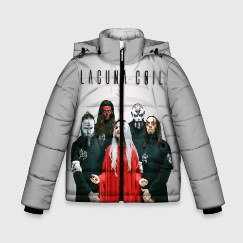 Зимняя куртка для мальчиков 3D с принтом Lacuna Coil, вид спереди #2