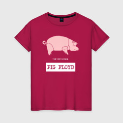 Женская футболка хлопок Pig Floyd