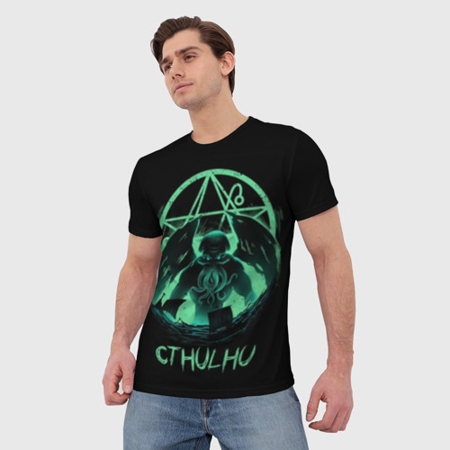 Мужская футболка 3D Rise of Cthulhu, цвет 3D печать - фото 3