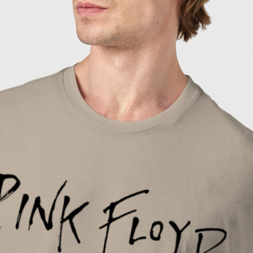 Мужская футболка хлопок Pink Floyd, цвет миндальный - фото 6