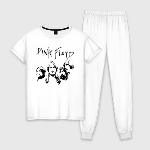 Женская пижама хлопок Pink Floyd, цвет белый