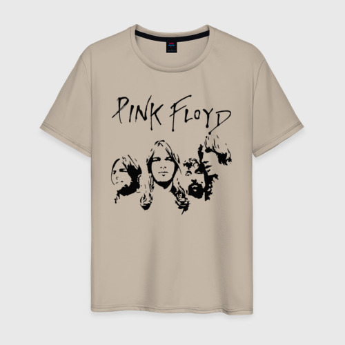 Мужская футболка хлопок Pink Floyd, цвет миндальный