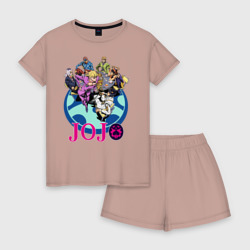 Женская пижама с шортиками хлопок Герои JoJo's Bizarre Adventure