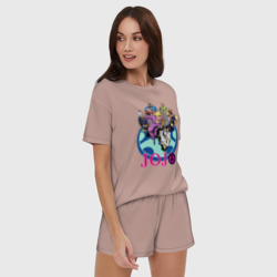 Женская пижама с шортиками хлопок Герои JoJo's Bizarre Adventure - фото 2