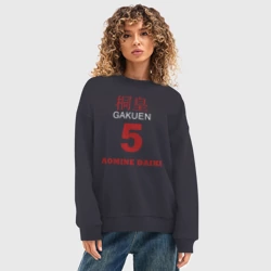 Женский свитшот oversize без начеса хлопок Daiki Aomine Style - фото 2