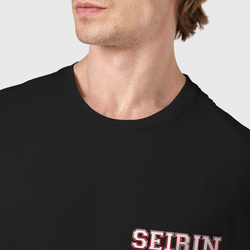Мужская футболка хлопок Seirin High School №11 Ver.2, цвет черный - фото 6