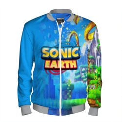 Мужской бомбер 3D Sonic earth