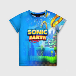 Детская футболка 3D Sonic earth