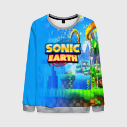 Мужской свитшот 3D Sonic earth