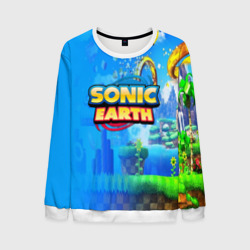 Мужской свитшот 3D Sonic earth